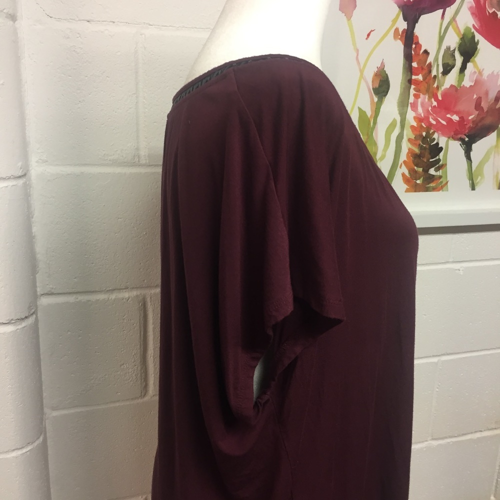 Michael Studio Women's Shirt, Size 2X, Colour: Bordeaux Red. - Picture 3 of 8